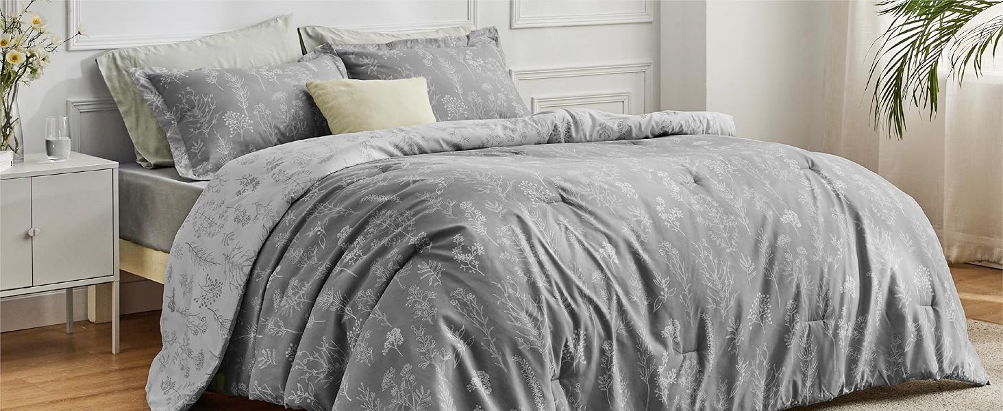 grey comforter set