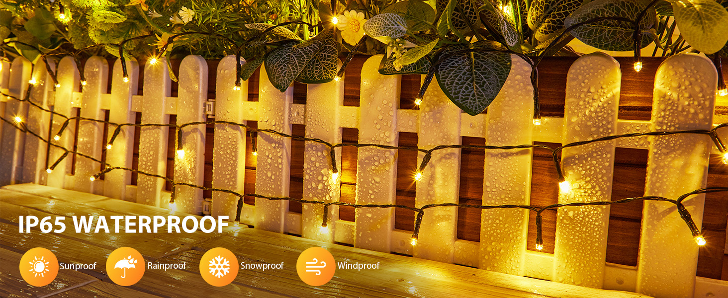 waterproof string lights outdoor
