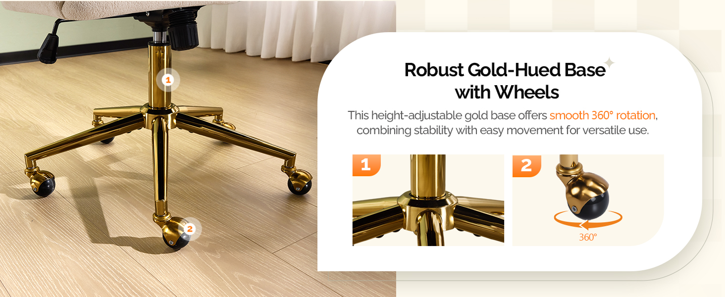Robost Gold-Hued Base with Wheels
