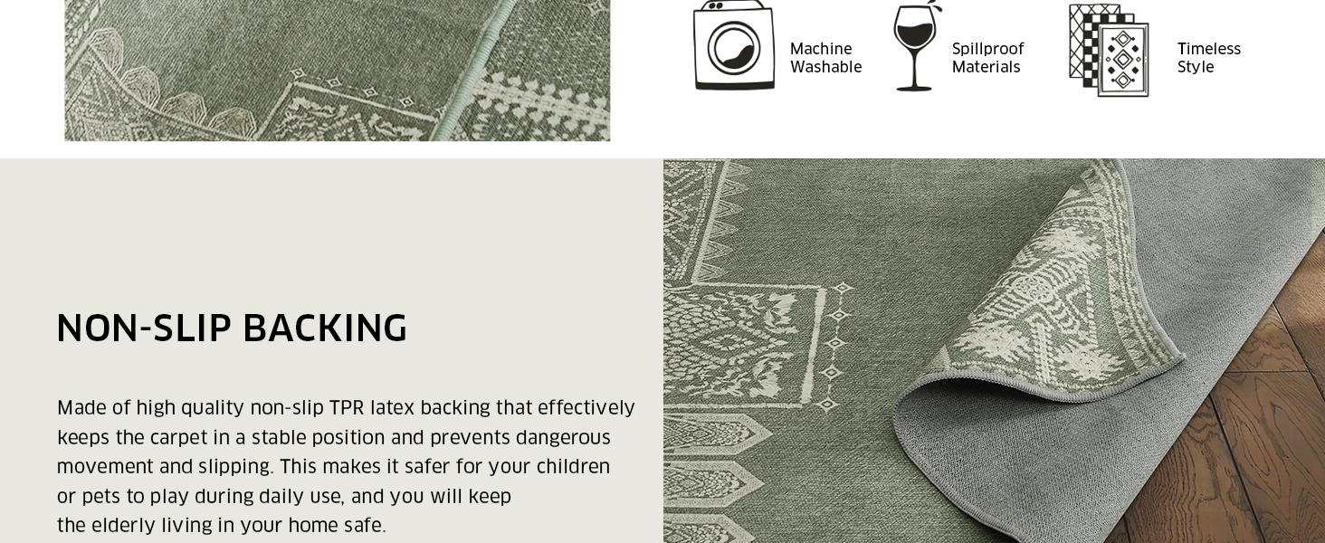 washable area rug for bedroom living room kitchen door laundry office entryways patio outdoor
