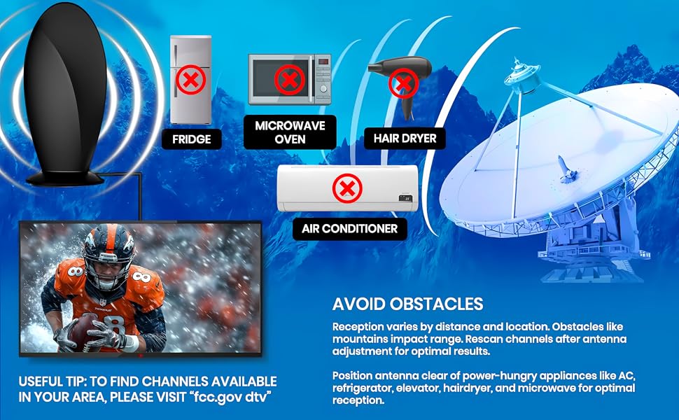 tv antenna-tv antenna indoor-antenna for smart tv-digital tv antenna-local channels-long range-hd