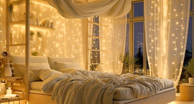 string lights for bedroom