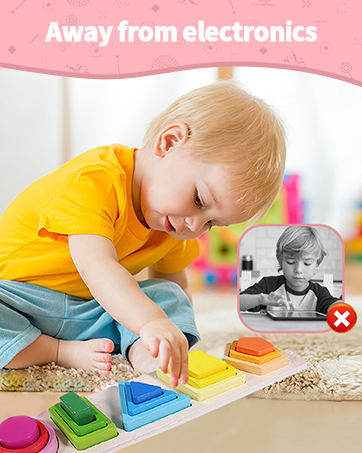 Montessori color stacking toys for toddlers 1-3 preschool learning activities