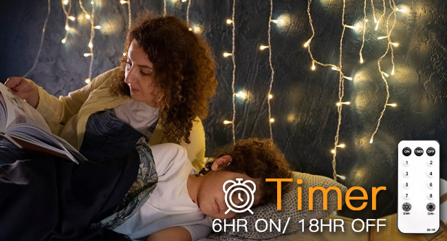string lights with timer 