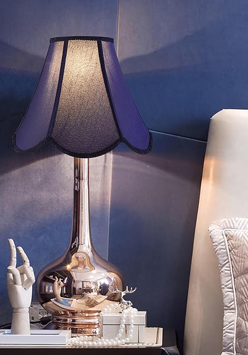 blue lampshades