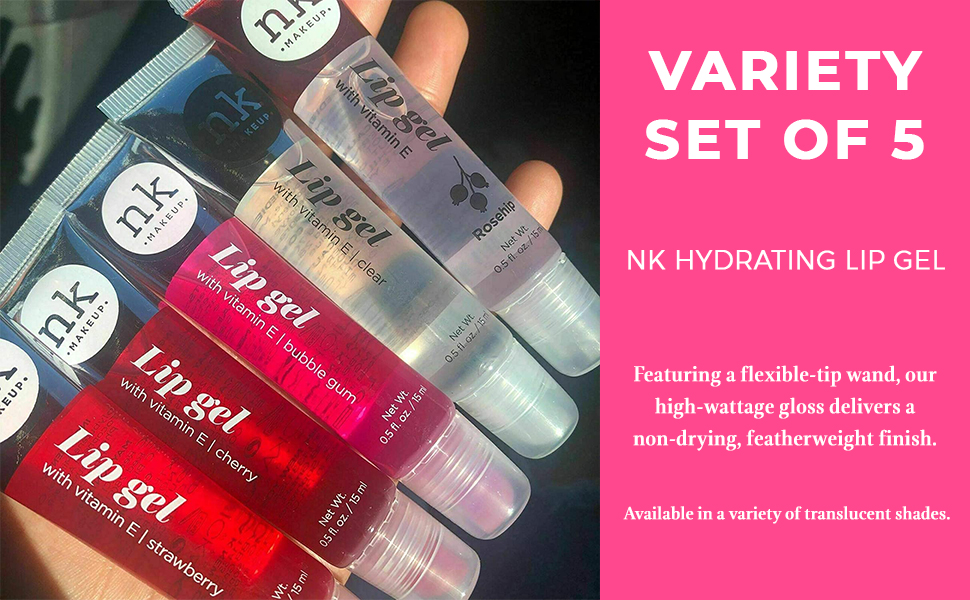 variety set of 5 lipglosses 