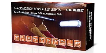 LED Motion Sensor Lights, Stick on Lights, Puck Lights, Closet Lights，Night Lights, STAR-SPANGLED