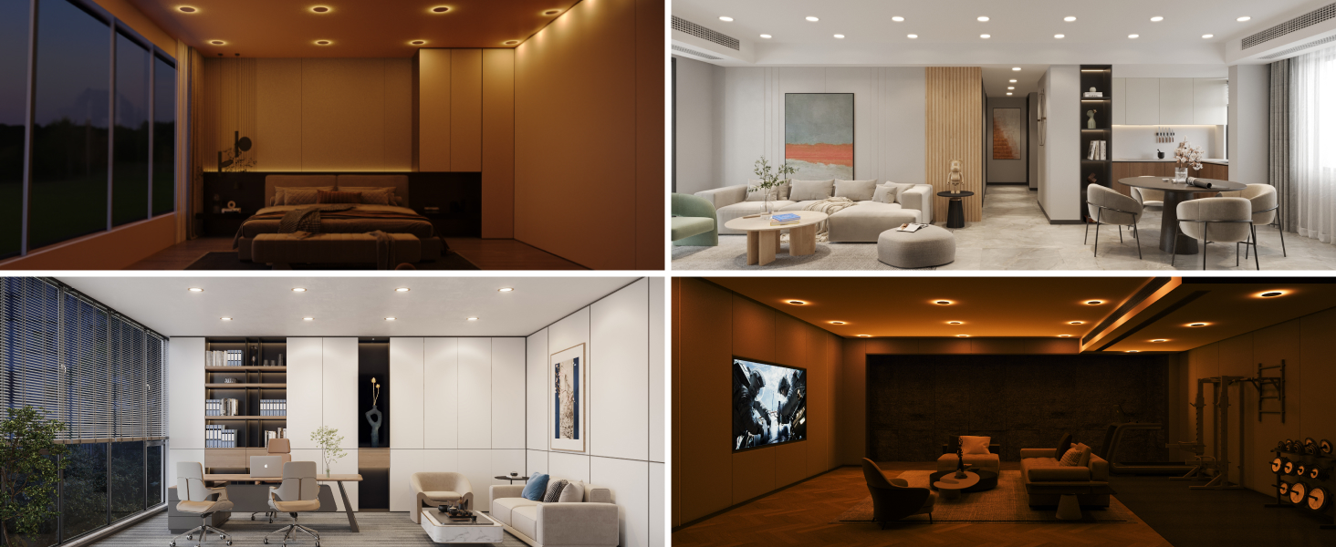 Elevate your rooms with recessed radiance while lowering your energy costs.  