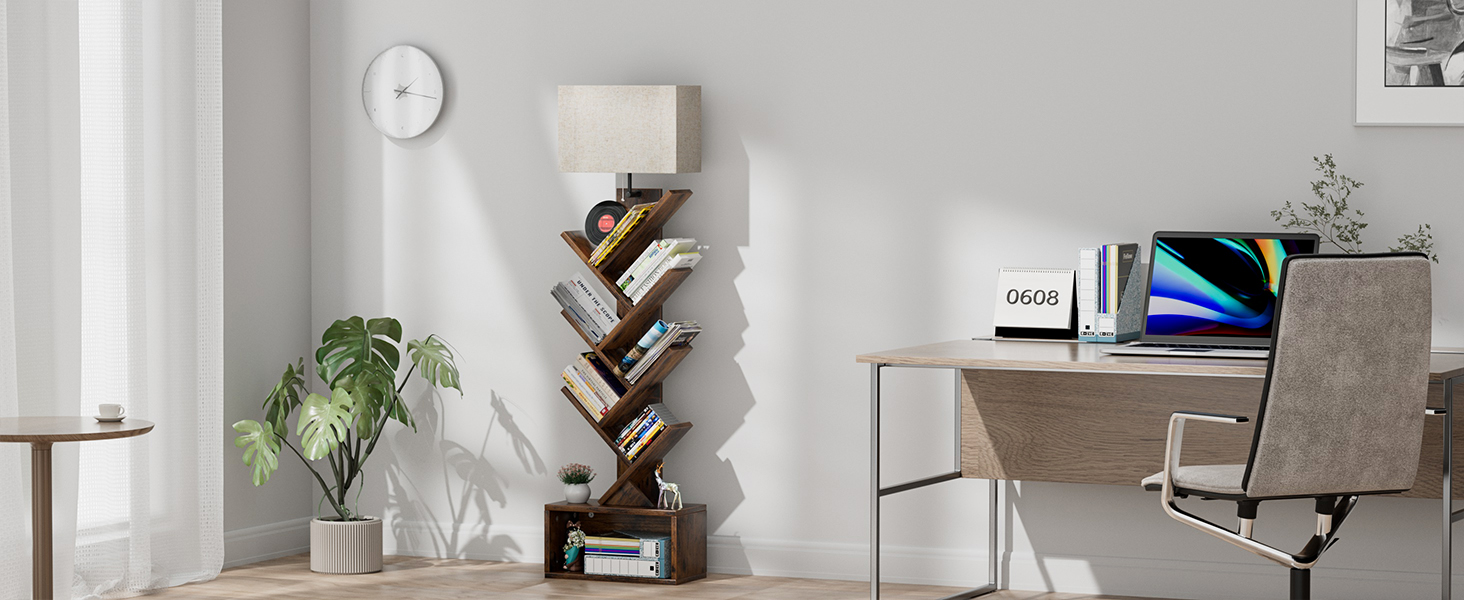 standing bookshelf tower
