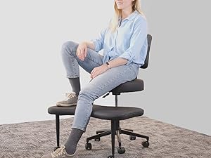 desk chair with leg rest to cross legs