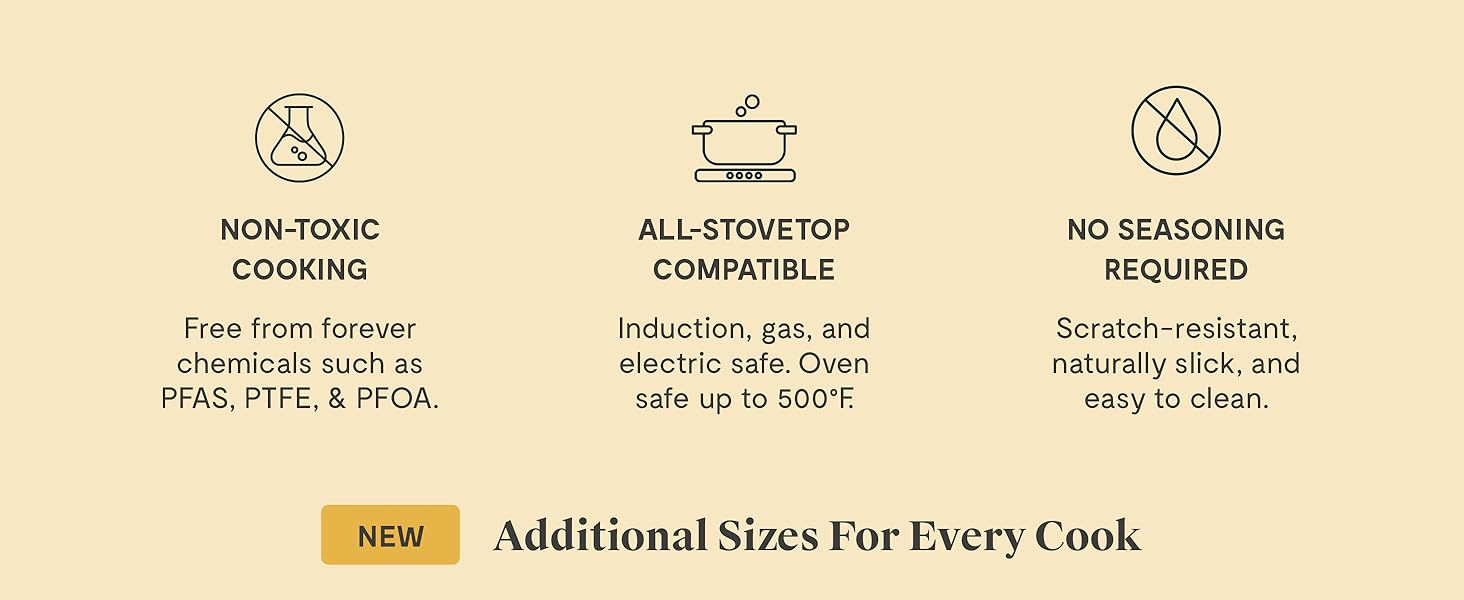 Caraway signature non-toxic Enameled Cast Iron