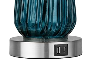 teal glass table lamp 13