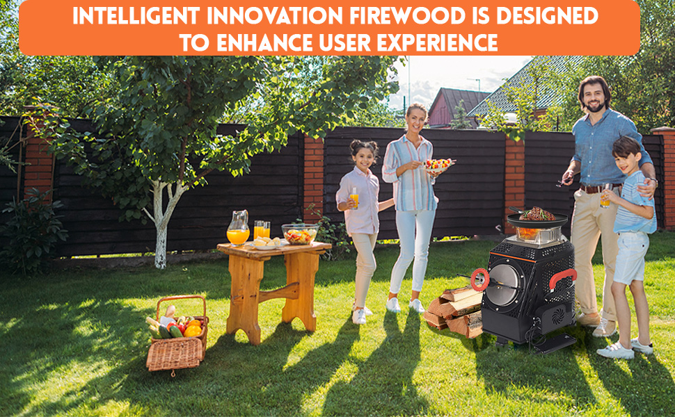 Zero-cost cooking burning any material no smoke wood stove