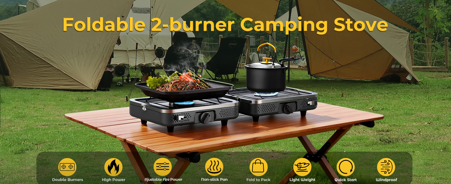 2 burner camp stove propane camping stove propane stove folding stove for camping stoves grill two