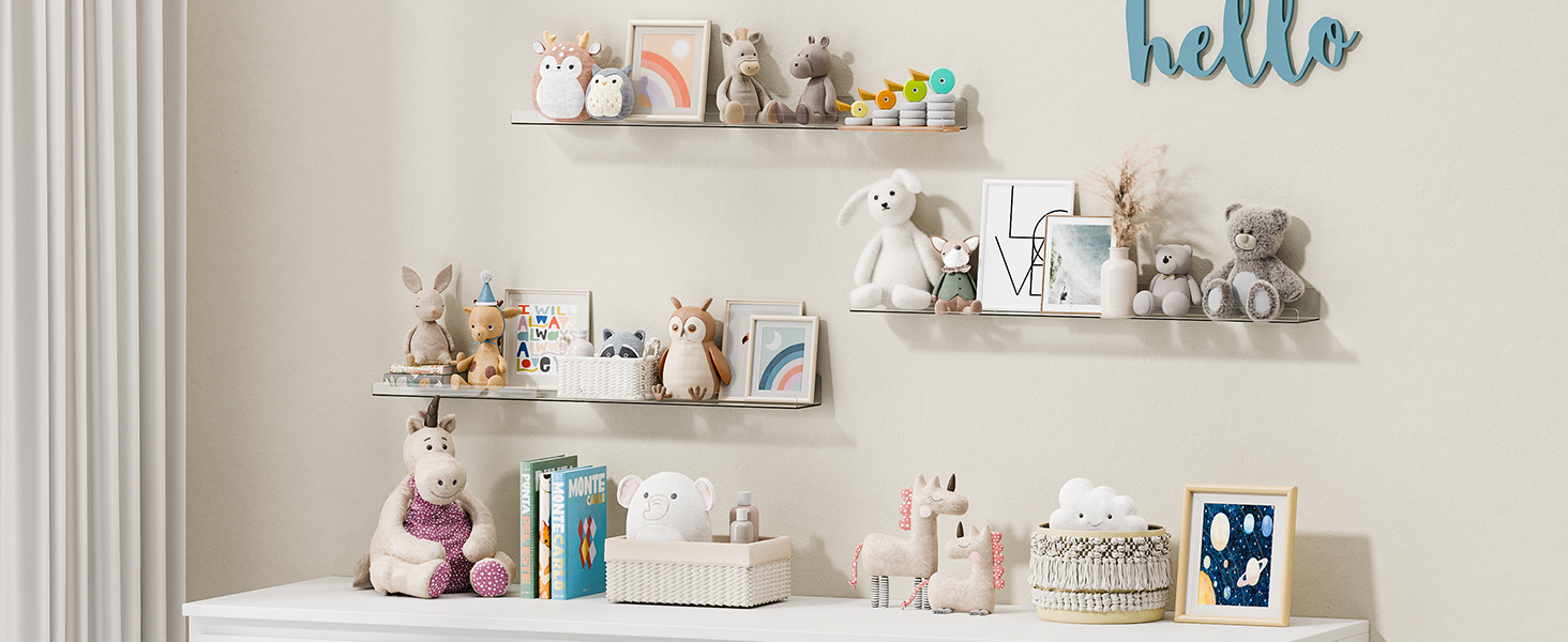 acrylic shelves
