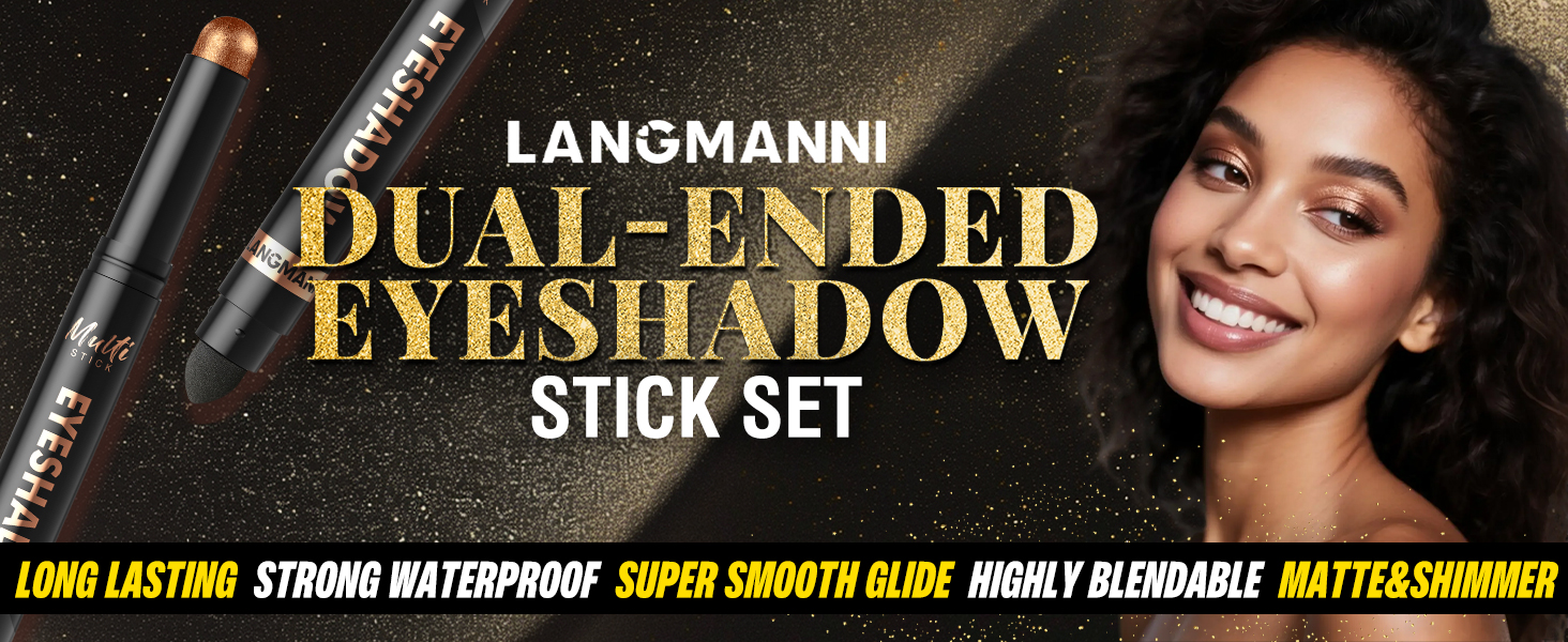 LANGMANNI 8Colors Dual-Ended Eyeshadow Stick Set