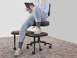 desk chair with foot rest cross legs, multi position office chair