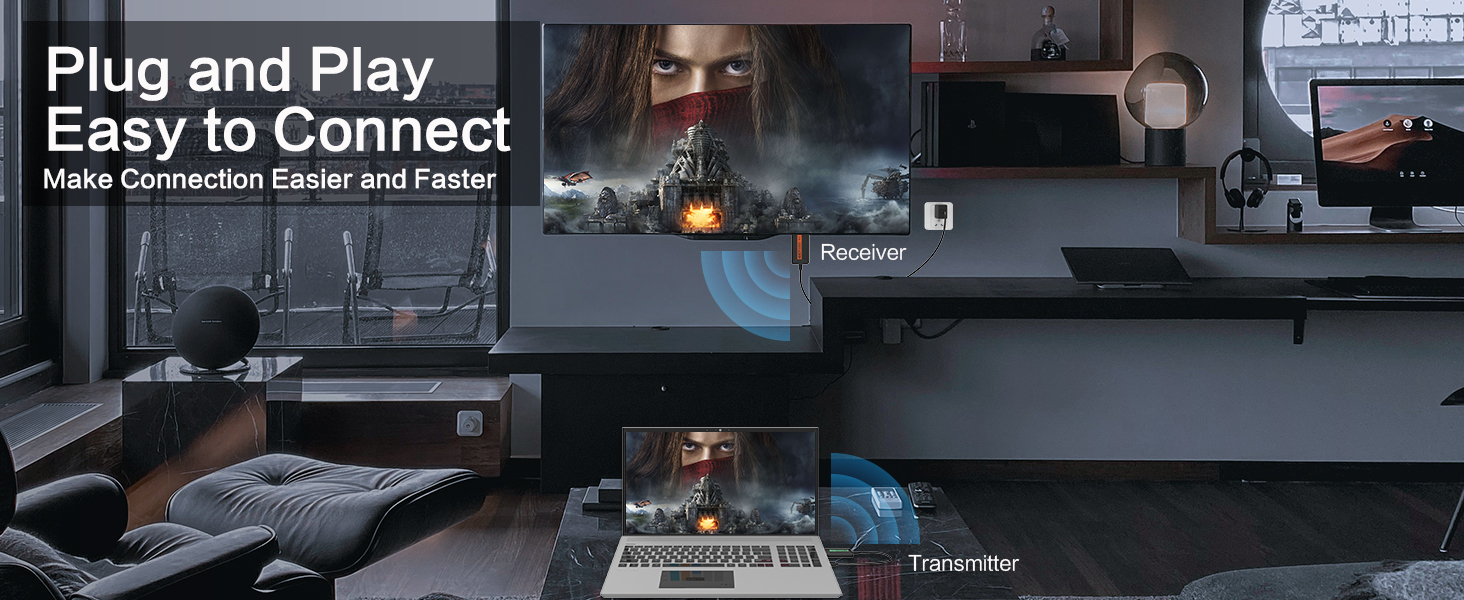 wireless hdmi transmitter and receiver 4k