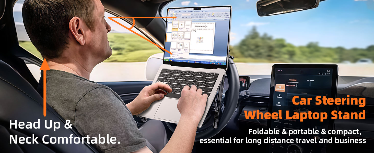 Car Laptop Mount Steering Wheel Tray Holder
