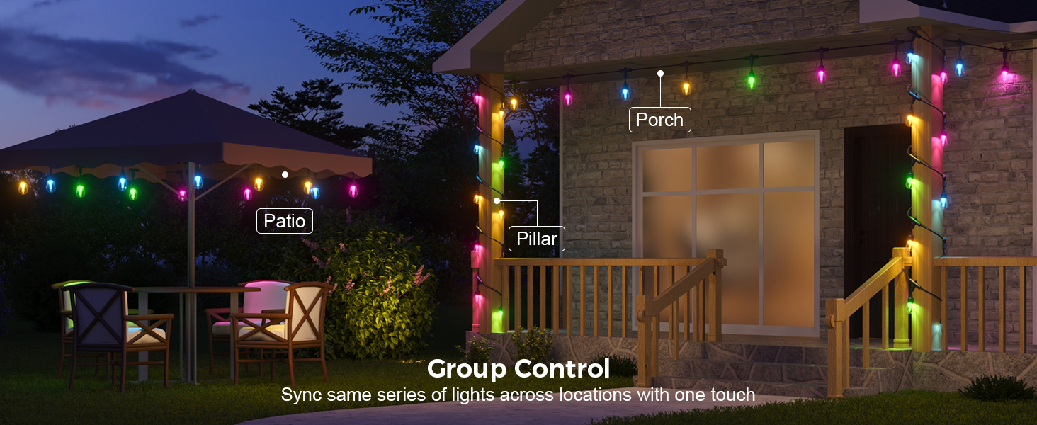 bistro lighting led colored