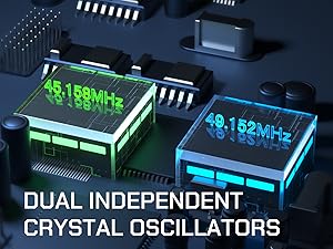 Dual independent  crystal oscillators