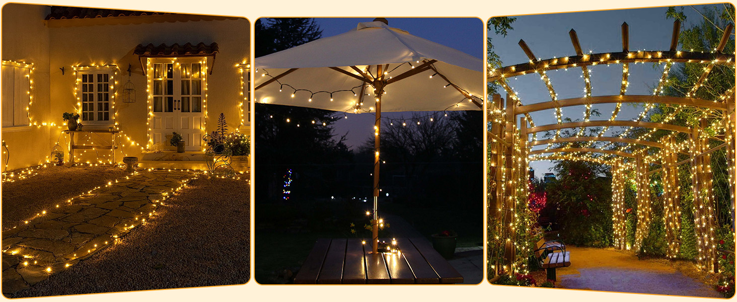 solar outdoor string lights