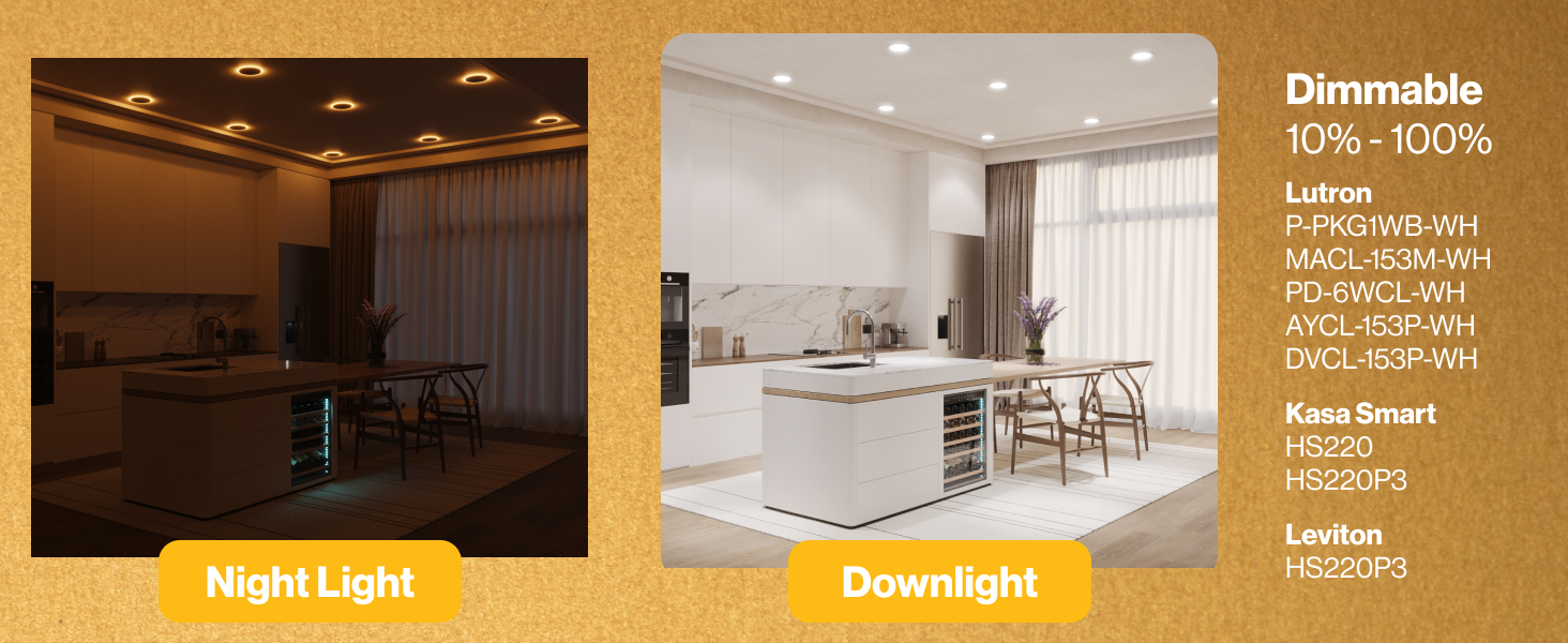 Dimmable from 10 percent to 100 percent, set the mood and save energy with a single twist.
