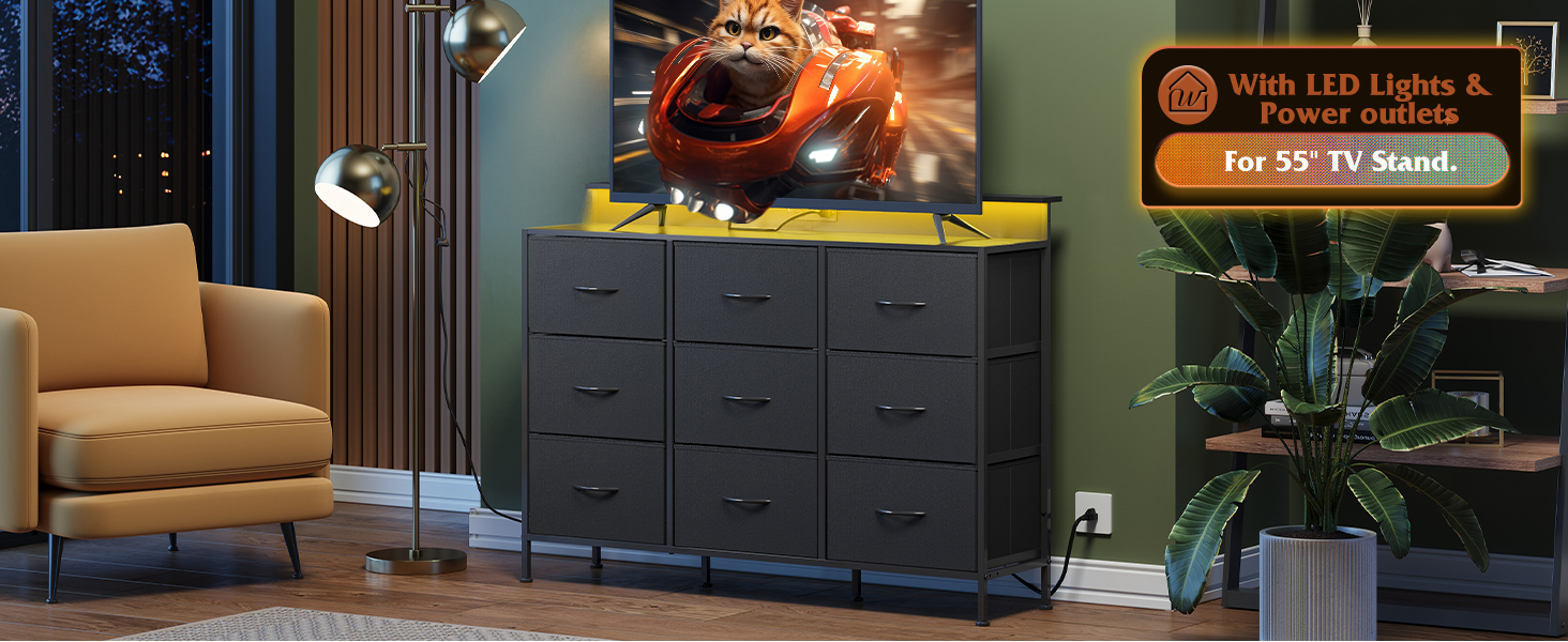 black dresser