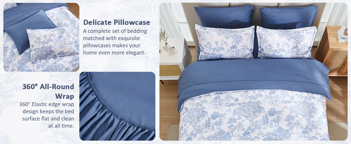 blue comforter set queen 7 piece bed in a bag Queen Size Botanical Comforters with sheets