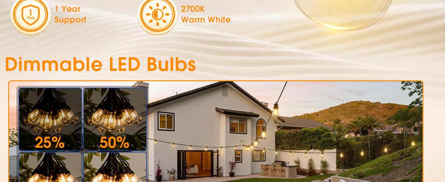 solar string lights outdoor waterproof