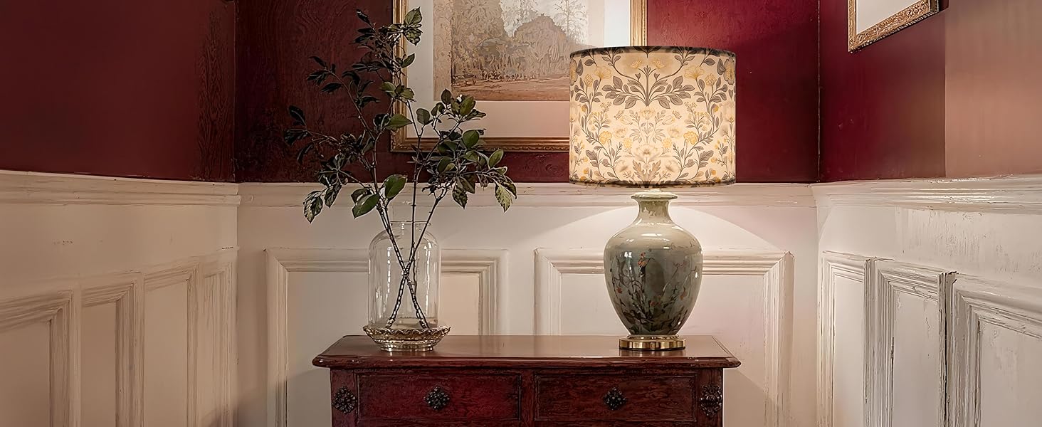 Flower Lampshades on Hallway