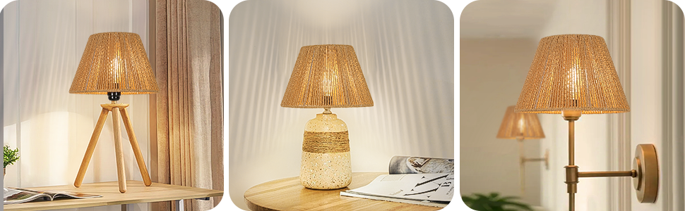 Small rattan lamp shade for table lamps
