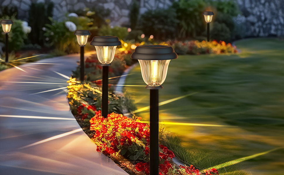 Solar Lights Outdoor Waterproof, Solar Pathway Lights