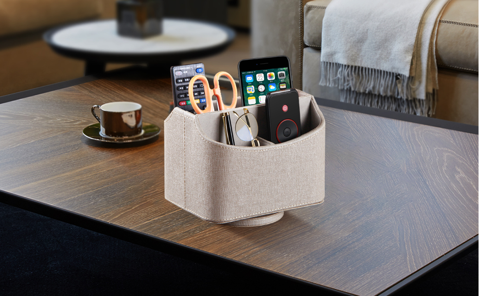 Remote Control Holder 360 Degrees Rotatable Desk Stationery Supply Organizer