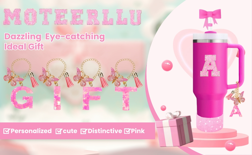 hot pink stanley cup accessories