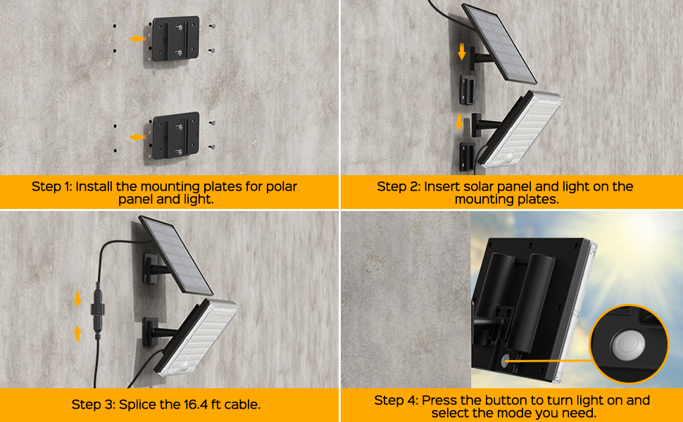 solar lights for outside wall mount