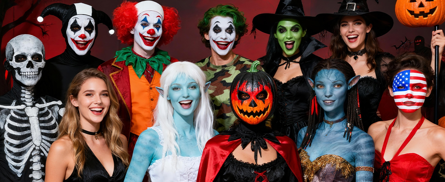 halloween face body paint kit