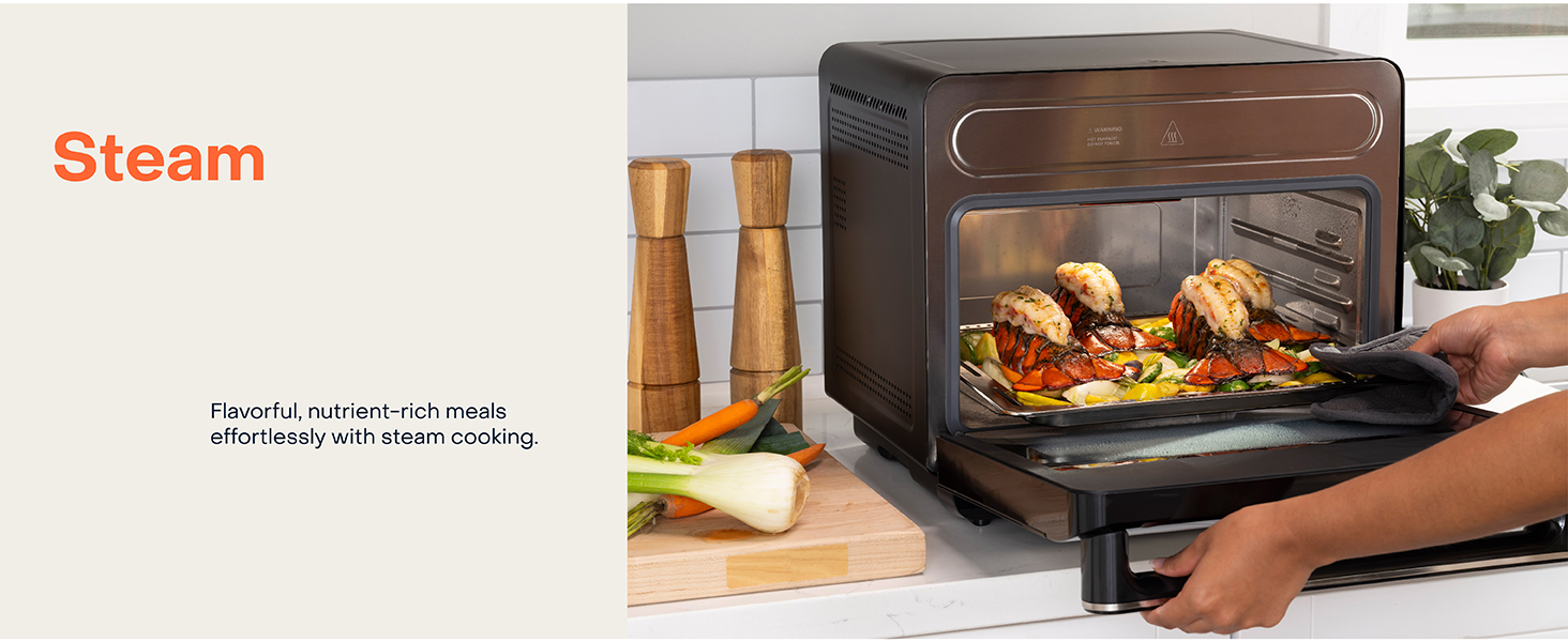 Convection Air Fryer, Countertop Oven for Baking, Roast, Steam, Dehydrate, Pizza