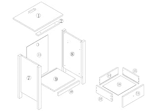 nightstand with charging station