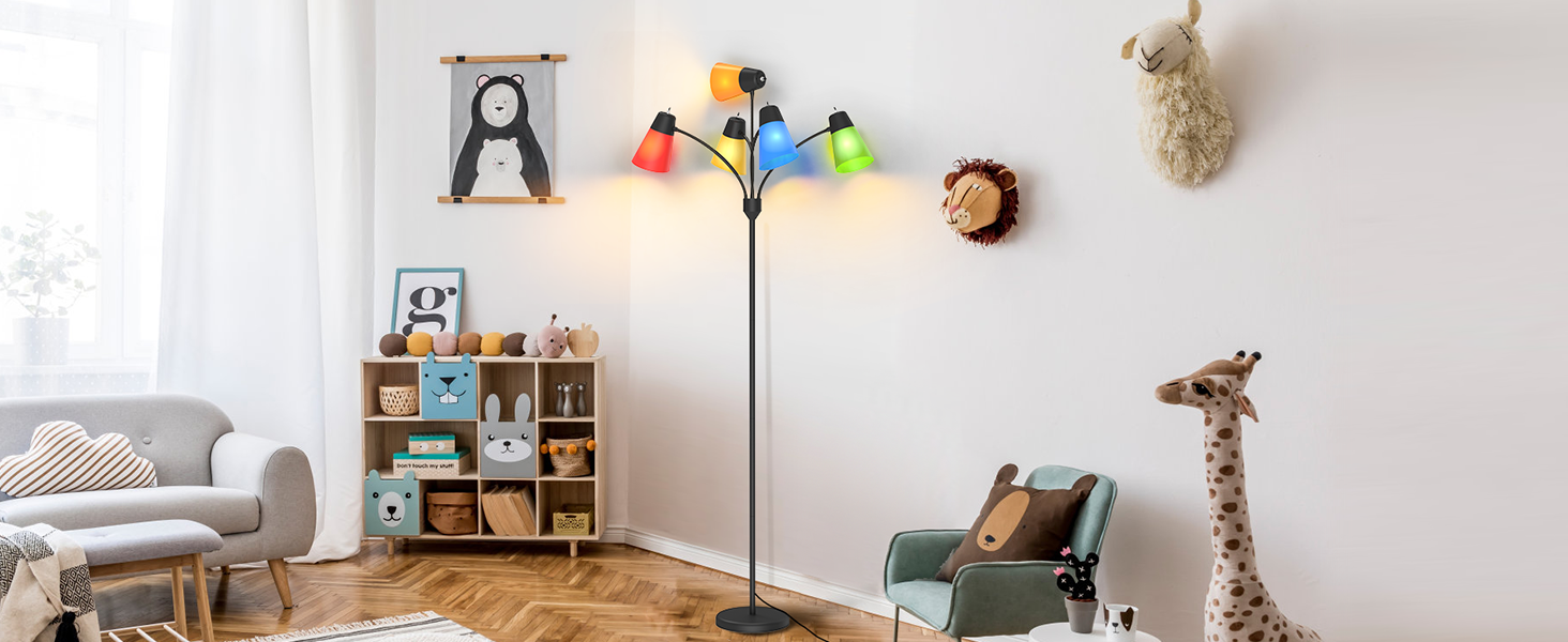 5 head floor lamp