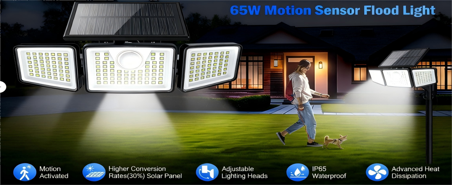 65W Motion Sensor Flood Light