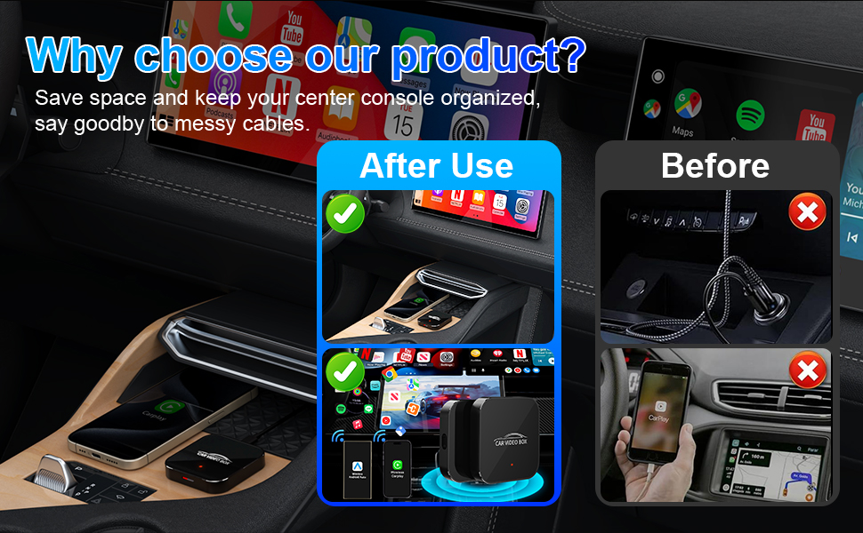 Wireless Carplay Adapter and Android Auto Wireless Adapter