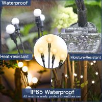 TONULAX Solar Garden Lights - Upgraded Solar Swaying Light, Sway by Wind, Outdoor Lights, Yard Patio Pathway Decoration, High Flexibility Iron Wire & Heavy Bulb Base, Warm White (4 Pack) - Image 5