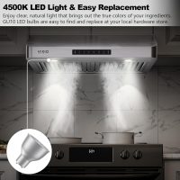 Under Cabinet Range Hood 36 Inch, 980CFM Fast Venting Kitchen Hood With 3 Speed Gesture Sensing & Touch Control, Stainless Steel Stove Hood With LED Light And 2 Baffle Filters - Image 5