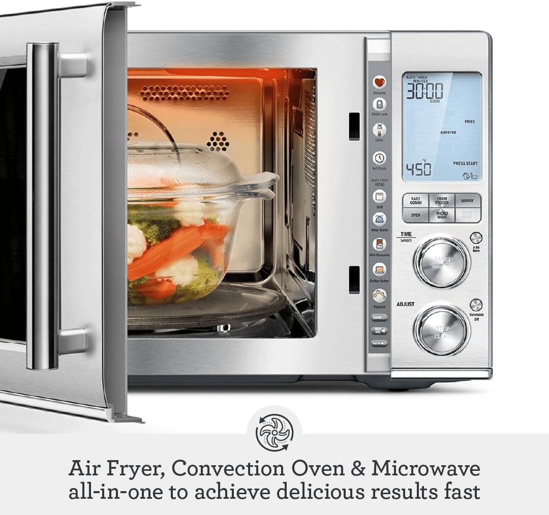 Breville BMO870BSS Combi Wave 3-in-1 Microwave, Air Fryer and Convection Oven, Brushed Stainless Steel - Image 3