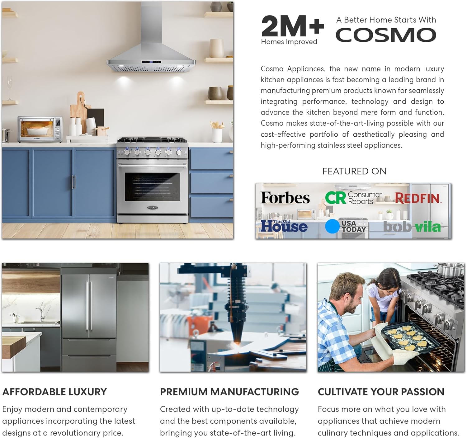 COSMO COS-2413ORM1SS 24 in. Stellar Collection 1.34 cu. ft. Over the Range Microwave in Stainless Steel with Vent Fan - Image 4
