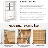 LazBlinds No Tools No Drill Cordless Bamboo Roman Shades, Custom Privacy Light Blocking Window Treatment, Roll Up Bamboo Blinds for Windows, DP-Natural - Image 6