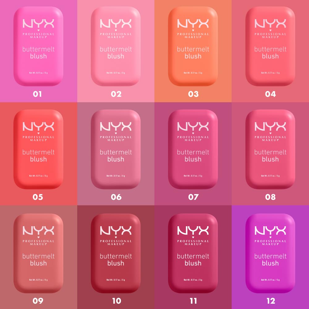 NYX PROFESSIONAL MAKEUP Buttermelt Powder Blush, Fade and Transfer-Resistant Blush, Up to 12HR Make Up Wear, Vegan Formula - Back And Butta - Image 4