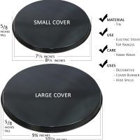 Reston Lloyd, Burner Covers For Electric Stovetop, Decorative Lightweight Tin Covers, Set of 4 (2-8 inch & 2-10 inch), Conceals Messy Drip Pans, Buffalo Check - Image 5