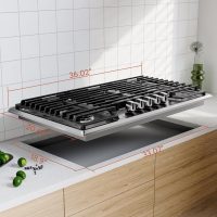 Empava 36-Inch Gas Stove Cooktop with 5 Italy SABAF Sealed Burner NG/LPG Convertible in Stainless Steel, 36 Inch - Image 6